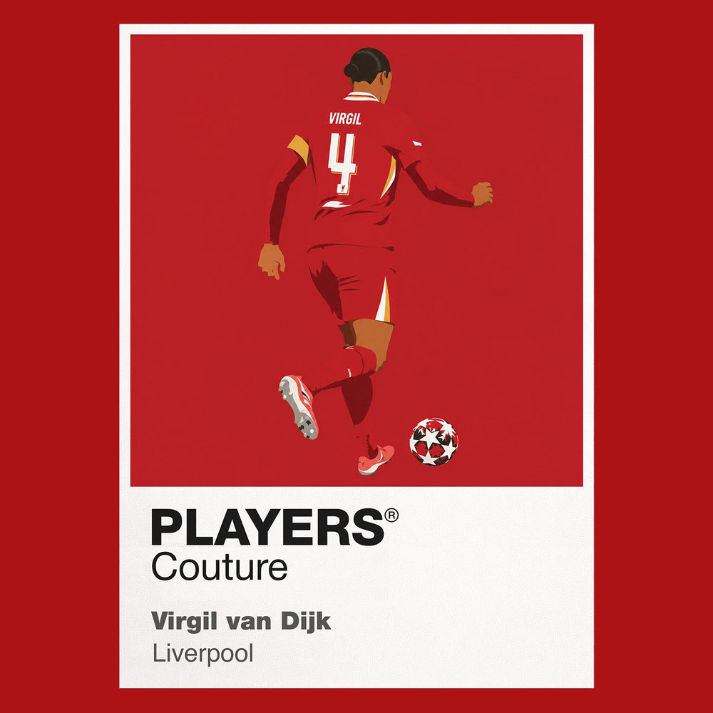 Virgil Van Dijk Liverpool Icon Frame Kids Hoodie — Red Artwork