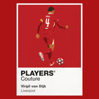 Virgil Van Dijk Liverpool Icon Frame Kids T-Shirt — Red Artwork