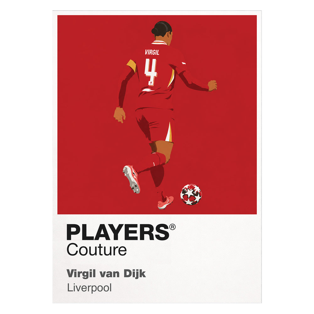 Virgil Van Dijk Liverpool Icon Frame — White