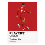 Virgil Van Dijk Liverpool Icon Frame — White
