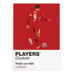 Virgil Van Dijk Liverpool Icon Frame — White