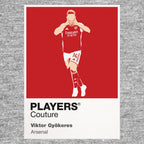Viktor Gyokeres Arsenal Icon Frame Kids Hoodie — Gray Artwork