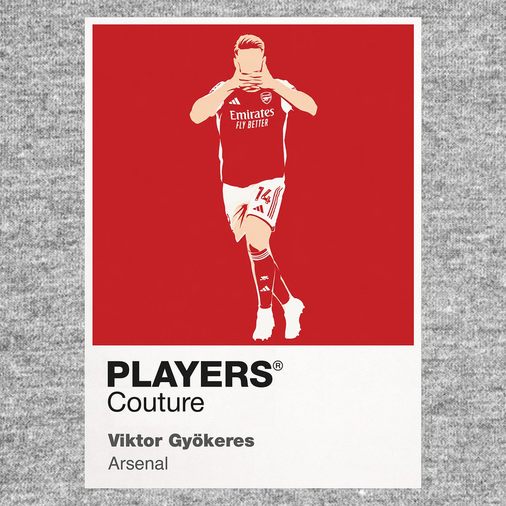 Viktor Gyokeres Arsenal Icon Frame Kids T-Shirt — Gray Artwork
