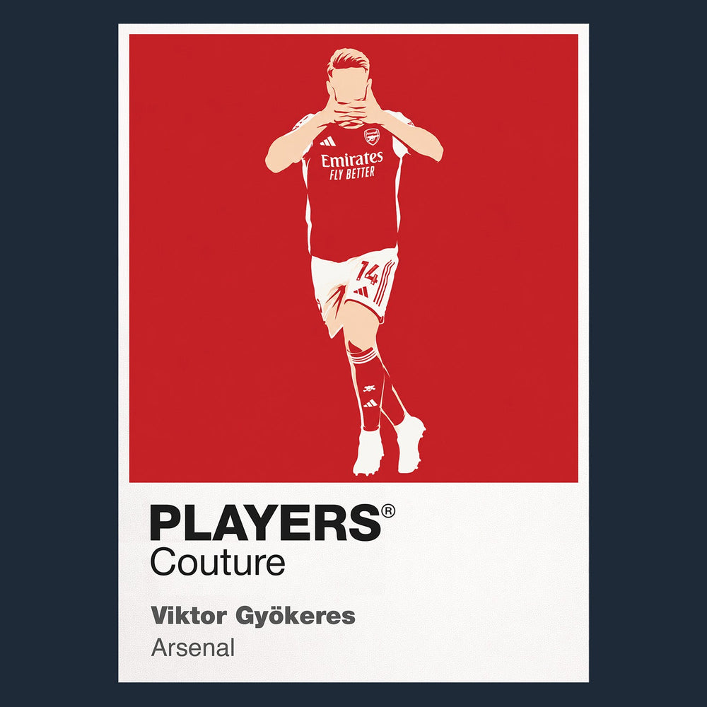 Viktor Gyokeres Arsenal Icon Frame Kids T-Shirt — Navy Artwork