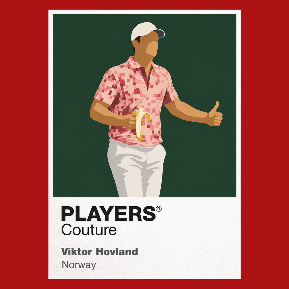 Viktor Hovland Banana Golf Icon Frame Men's Polo Shirt