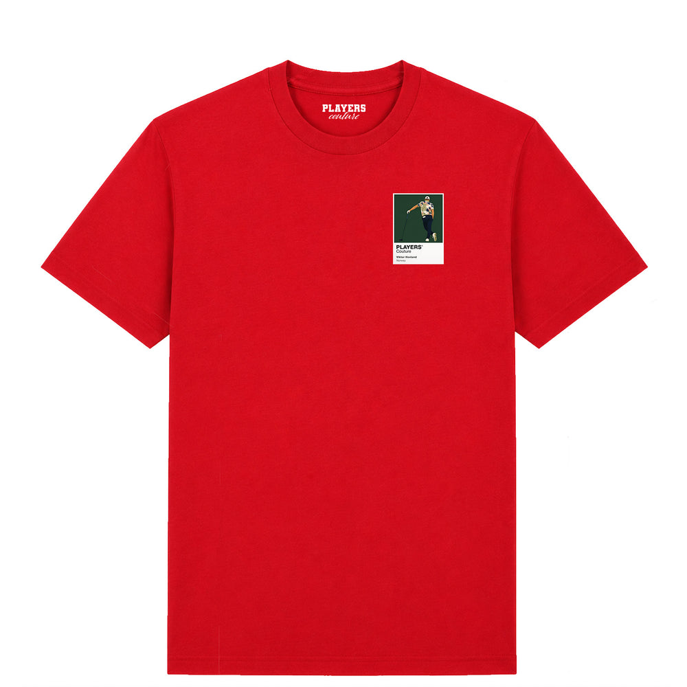 Viktor Hovland 2 Golf Icon Frame Men's T-Shirt - Red