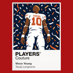 Vince Young Texas Longhorns American Football Icon Frame Men's Hoodie