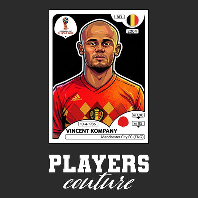 Vincent Kompany World Cup Sticker Kids Hoodie – vincent kompany black Players Couture design