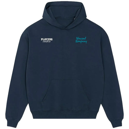 Vincent Kompany hoodie – navy men's hoodie featuring the Vincent Kompany Players Couture logo