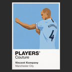 Vincent Kompany Manchester City Icon Frame — Black