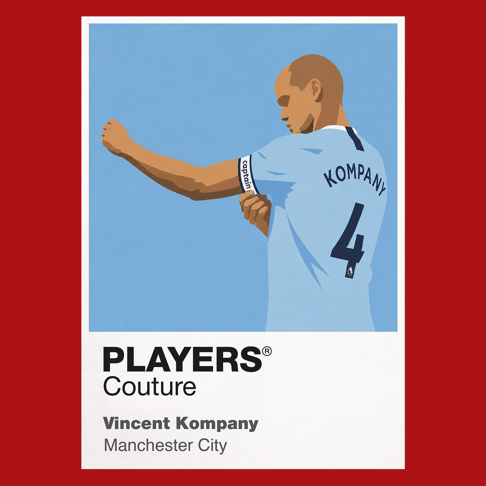 Vincent Kompany Manchester City Icon Frame — Red
