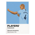 Vincent Kompany Manchester City Icon Frame — White