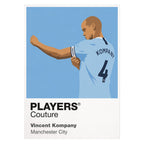 Vincent Kompany Manchester City Icon Frame — White
