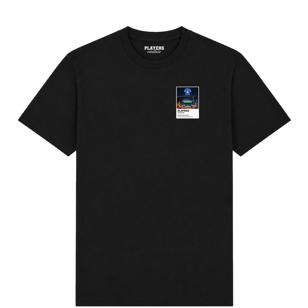 Vincent Kompany Manchester City Icons in Lights Frame Men's T-Shirt in Black