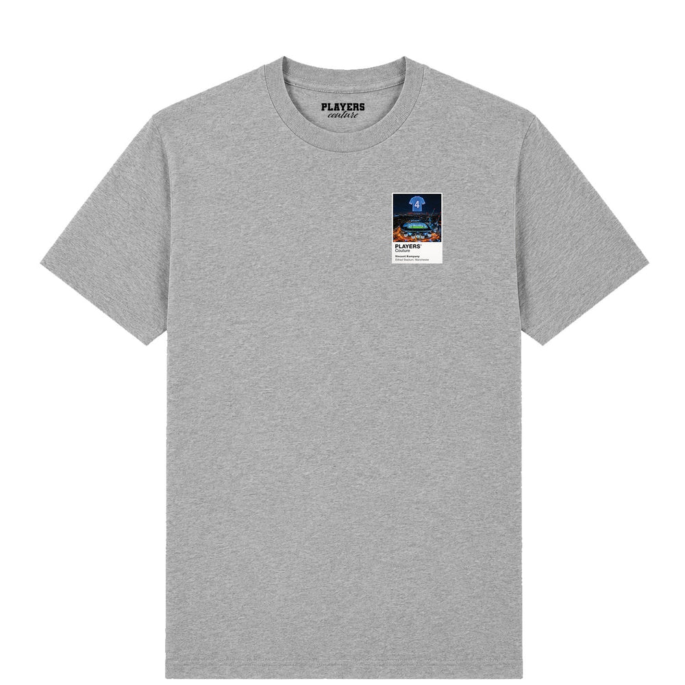 Vincent Kompany Manchester City Icons in Lights Frame Men's T-Shirt in Gray