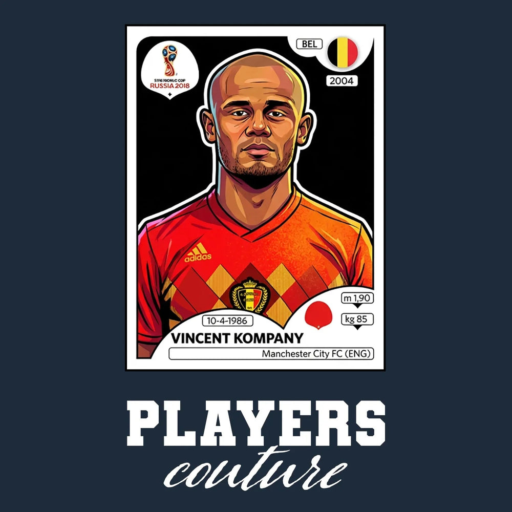 Vincent Kompany World Cup Sticker Kids Hoodie – vincent kompany navy Players Couture design
