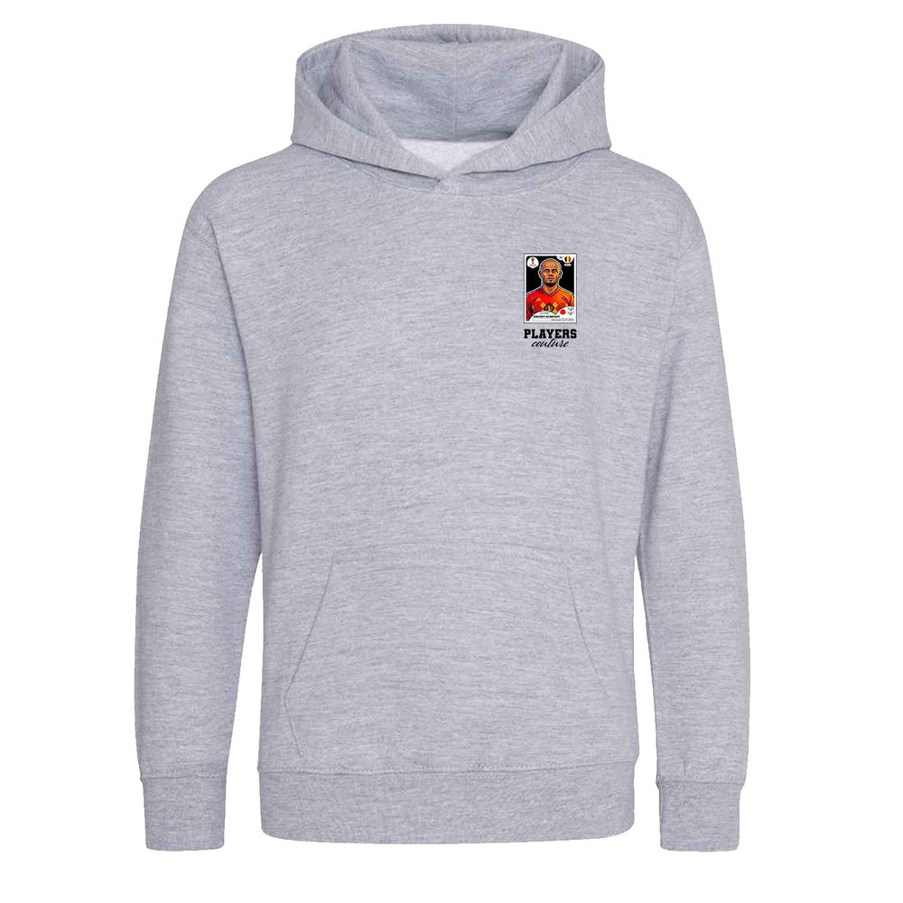Vincent Kompany World Cup Sticker Kids Hoodie – vincent kompany sticker kids grey hoodie Players Couture design