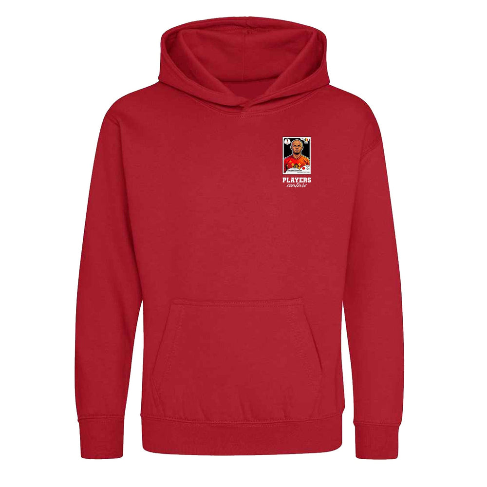 Vincent Kompany World Cup Sticker Kids Hoodie – vincent kompany sticker kids red hoodie Players Couture design