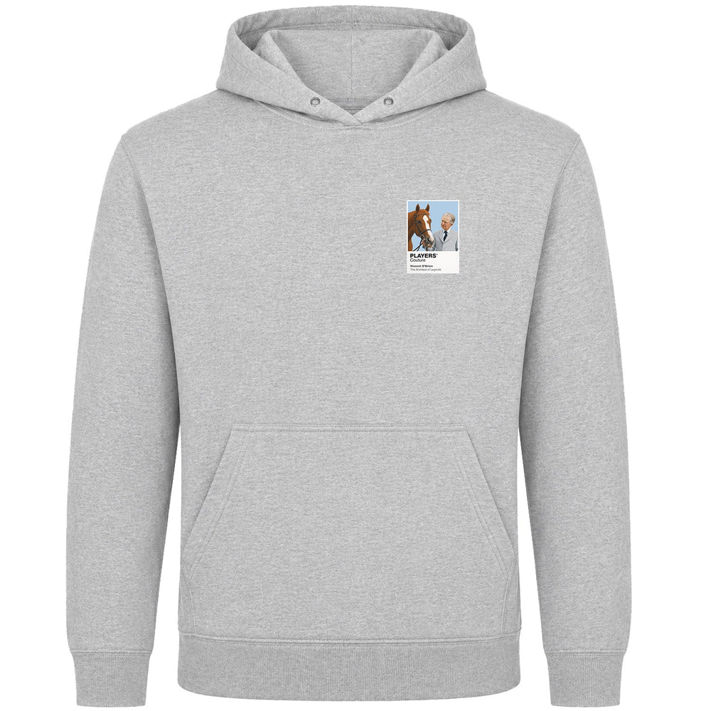 Vincent O’Brien horse racing hoodie – mens grey hoodie view