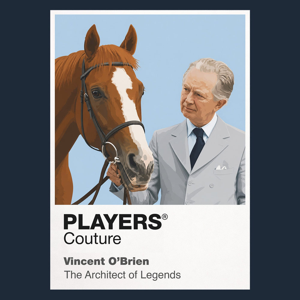 Vincent O’Brien horse racing hoodie – navy view