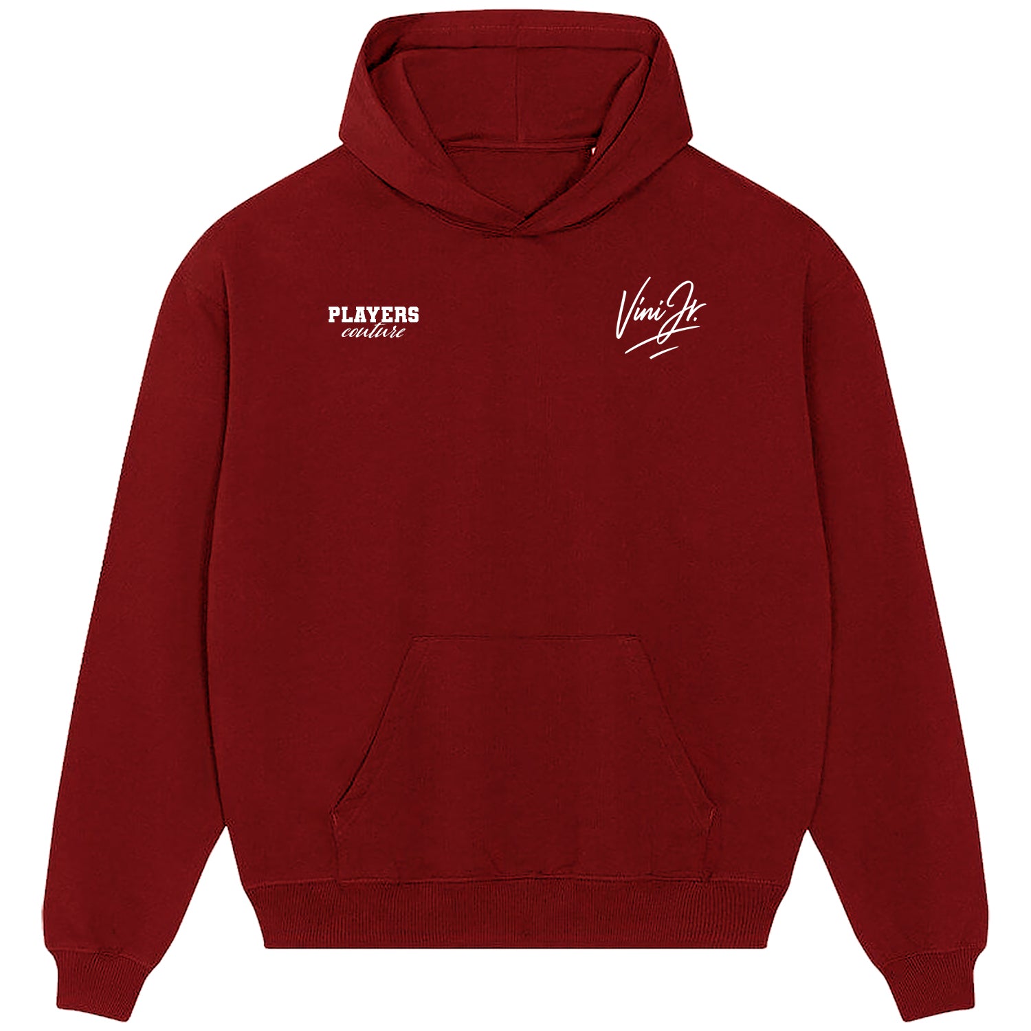 Vini Jr Logo Players Couture Men's Casual Hoodie Red