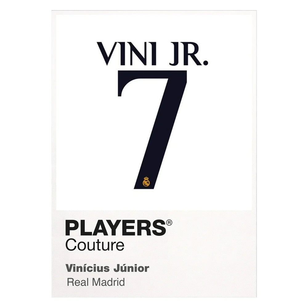 Vinicius Junior 7 Football Shirt Frame Men's Hoodie – white close-up detail shot of the Vinicius Junior 7 Football Players