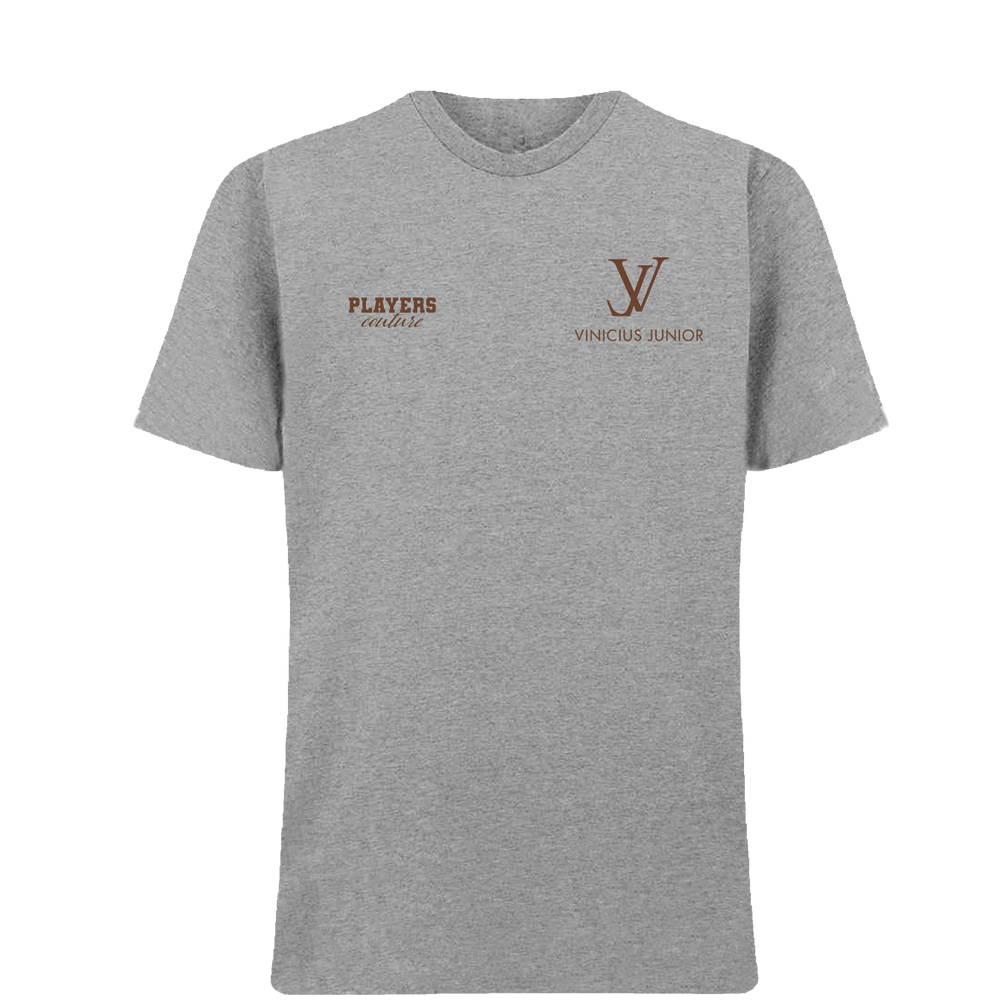 Vinicius Junior Logo Players Couture Mens T-Shirt Gray