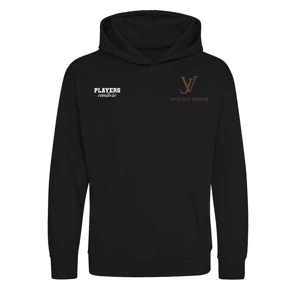 Vinicius Junior Logo Players Couture Kids Hoodie Black