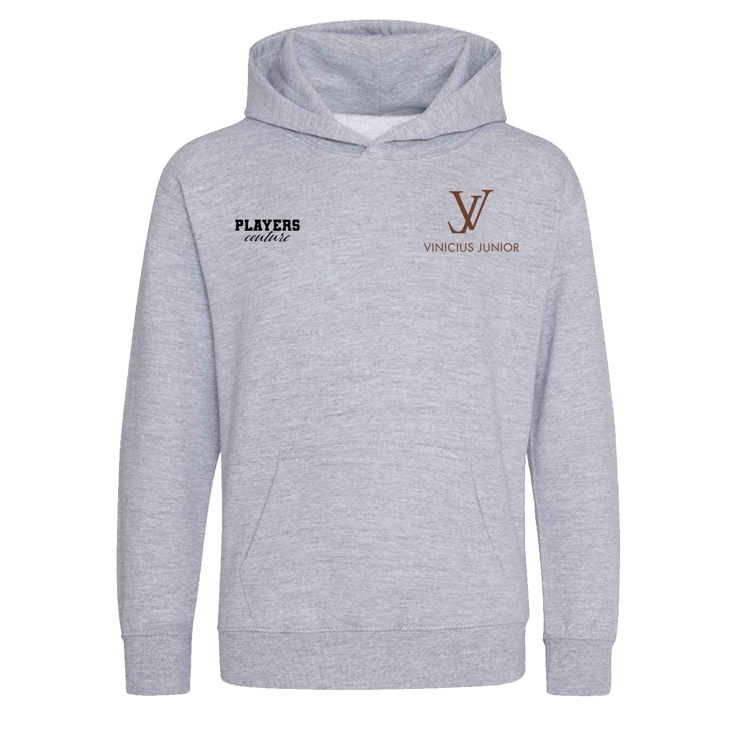 Vinicius Junior Logo Players Couture Kids Hoodie Gray