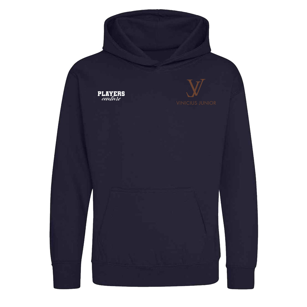 Vinicius Junior Logo Players Couture Kids Hoodie Navy