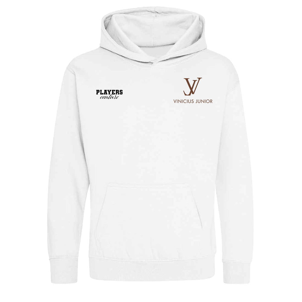 Vinicius Junior Logo Players Couture Kids Hoodie White