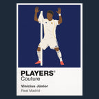 Vinicius Junior Real Madrid Icon Frame Kids T-Shirt — Navy Artwork