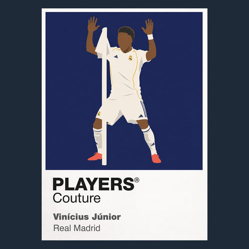 Vinicius Junior Real Madrid Icon Frame Men's Hoodie — Navy Artwork