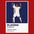 Vinicius Junior Real Madrid Icon Frame Kids Hoodie — Red Artwork