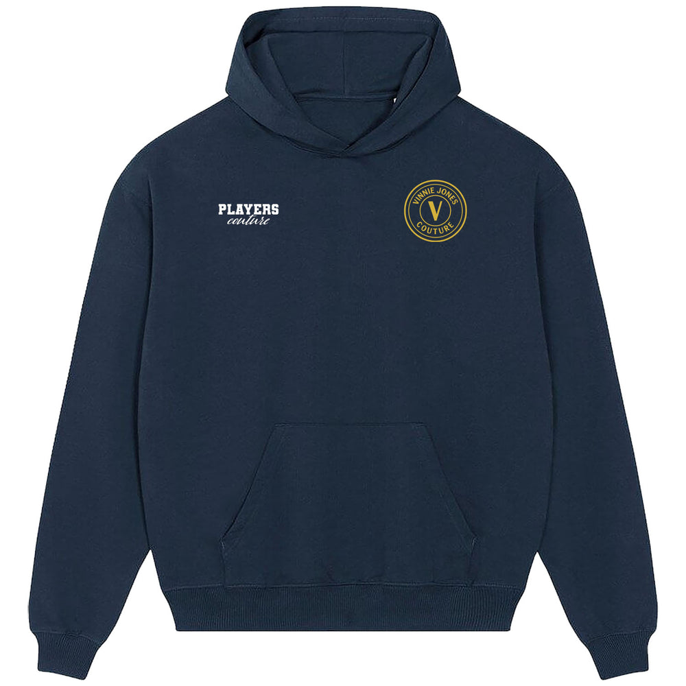 Vinnie Jones Logo Players Couture Men's Casual Hoodie Navy