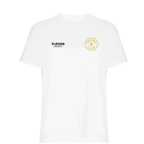 Vinnie Jones t-shirt – white men's t-shirt featuring the Vinnie Jones Players Couture logo