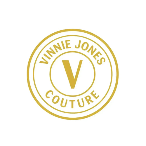 Vinnie Jones Logo Men's Hoodie – white close-up detail shot of the Vinnie Jones Players Couture logo design