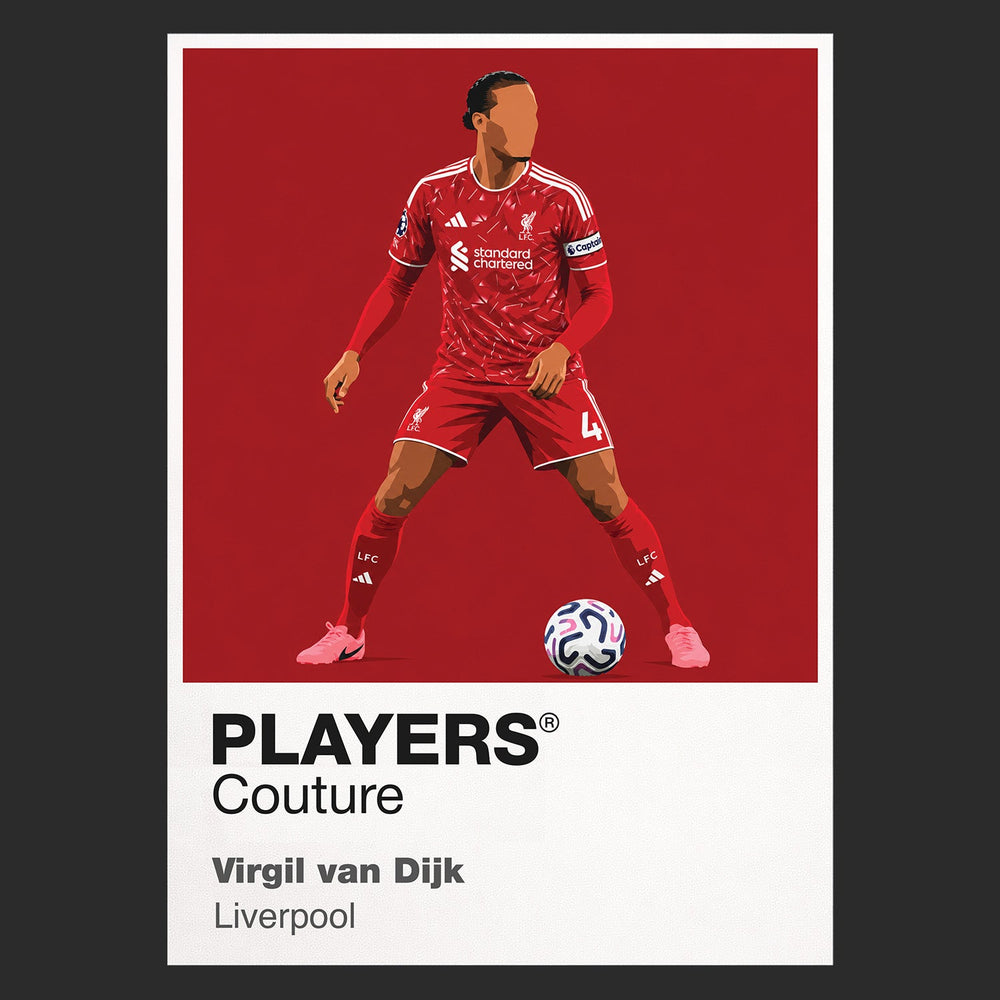 Virgil van Dijk Liverpool design three Icon Frame artwork in black