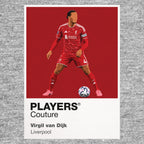 Virgil van Dijk Liverpool design three Icon Frame artwork in grey