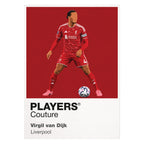 Virgil van Dijk Liverpool design three Icon Frame artwork on white
