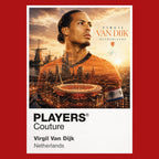 Virgil Van Dijk Netherlands Atlas Frame artwork by Players Couture
