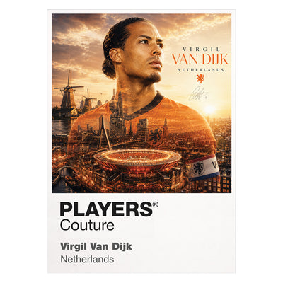 Virgil Van Dijk Netherlands Atlas Frame artwork by Players Couture