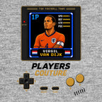 Virgil van Dijk 1P 8-Bit t-shirt retro gaming design by Players Couture
