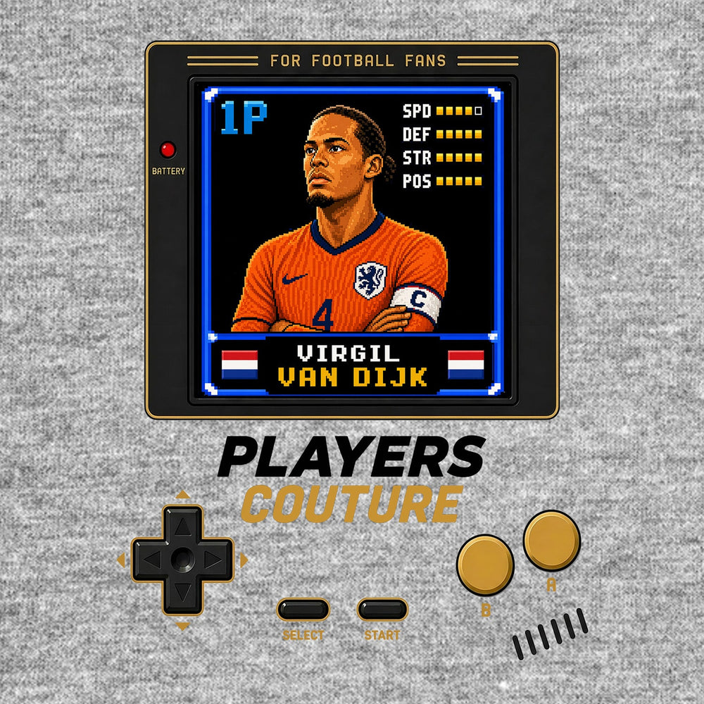Virgil Van Dijk Icon 8-Bit Men's Hoodie - image 9