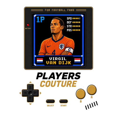Virgil van Dijk 1P 8-Bit t-shirt retro gaming design by Players Couture