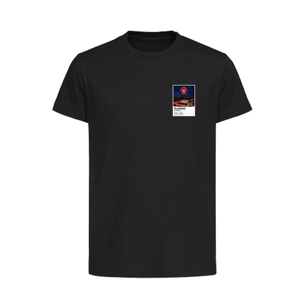 Virgil van Dijk Liverpool Icons in Lights Frame Kids T-Shirt in Black