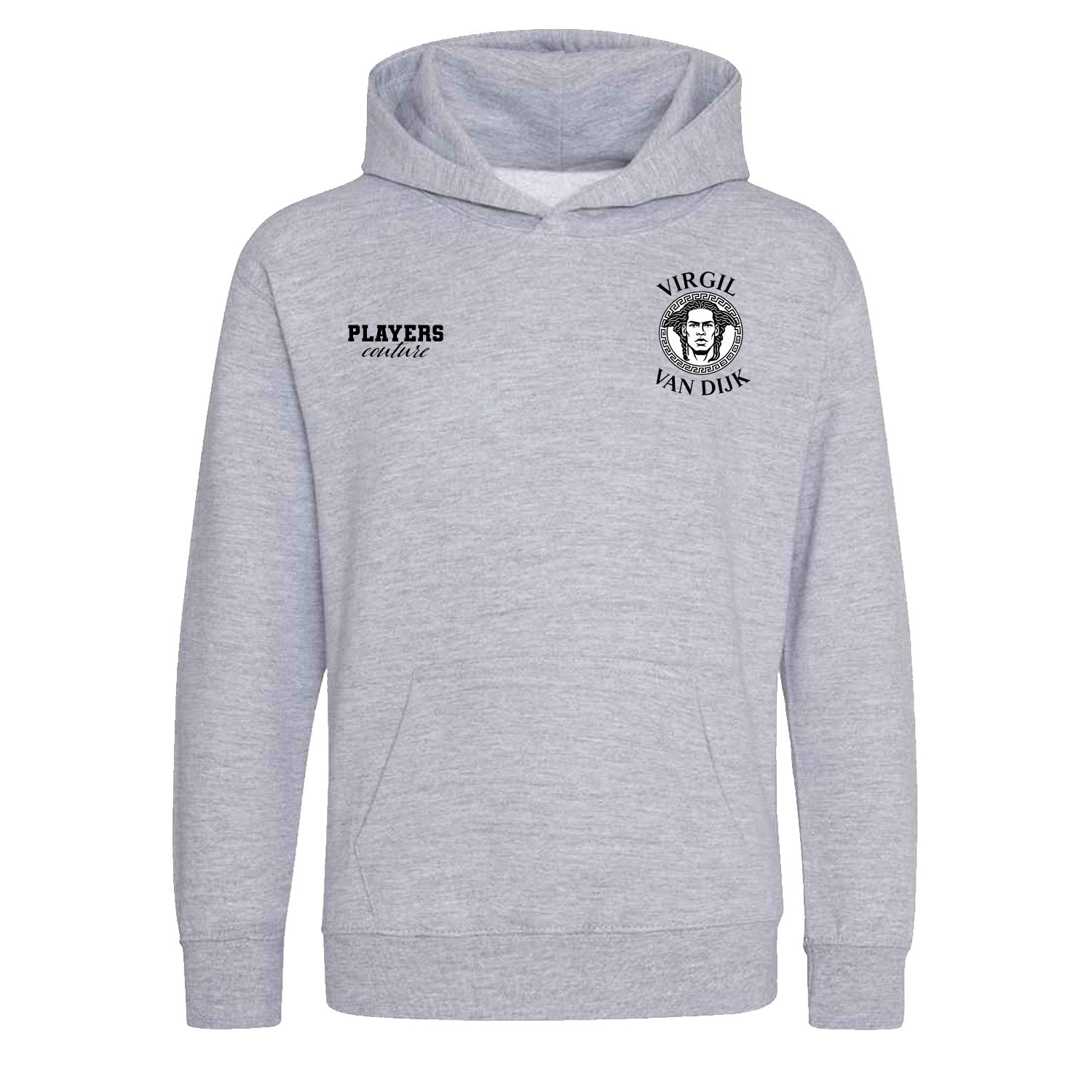 Virgil Van Dijk Logo Players Couture Kids Hoodie Gray