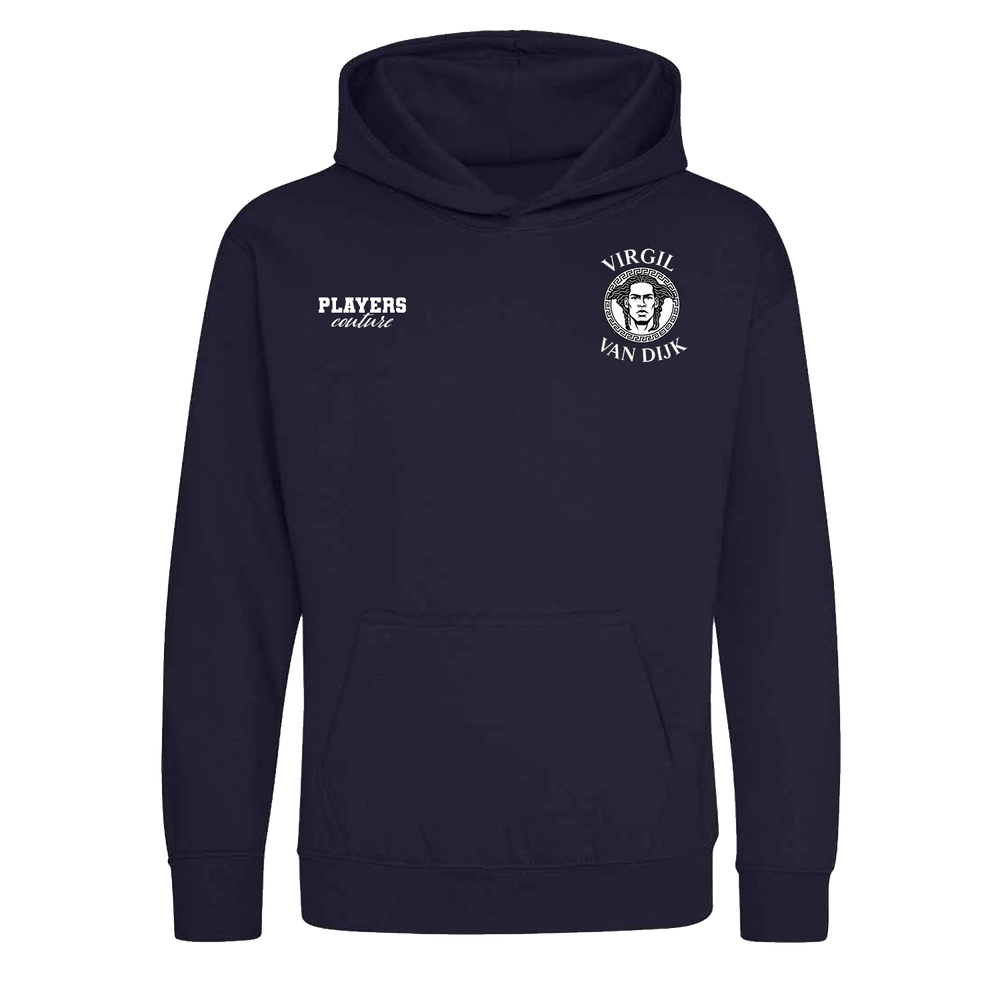 Virgil Van Dijk Logo Players Couture Kids Hoodie Navy