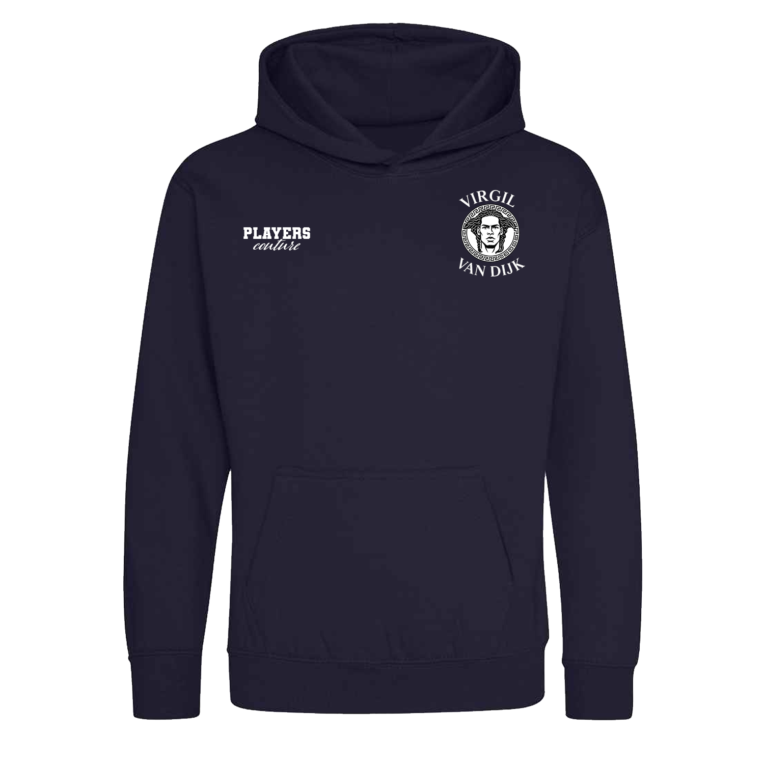 Virgil Van Dijk Logo Players Couture Kids Hoodie Navy