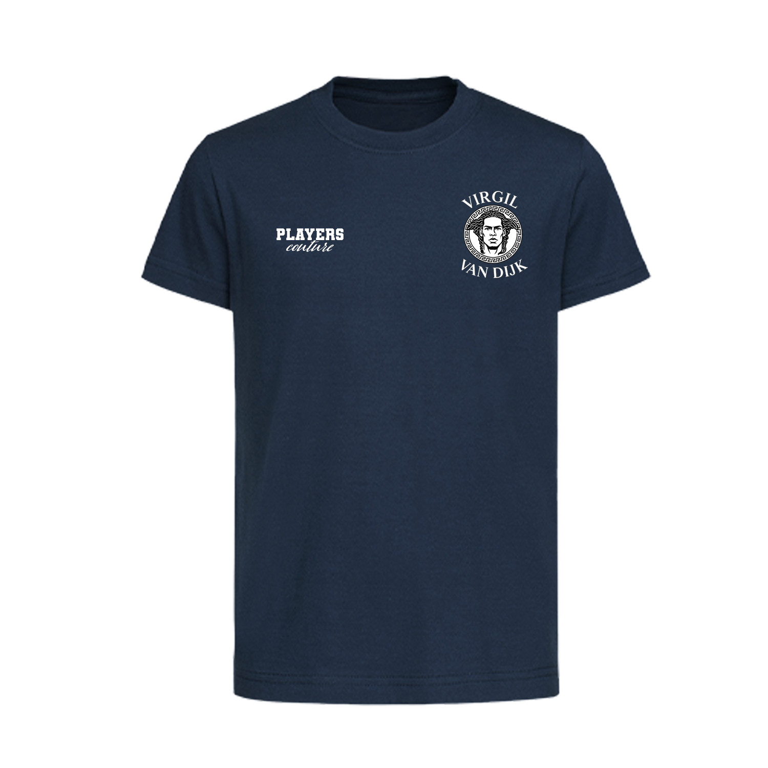 Virgil Van Dijk Logo Players Couture Kids T-Shirt Navy